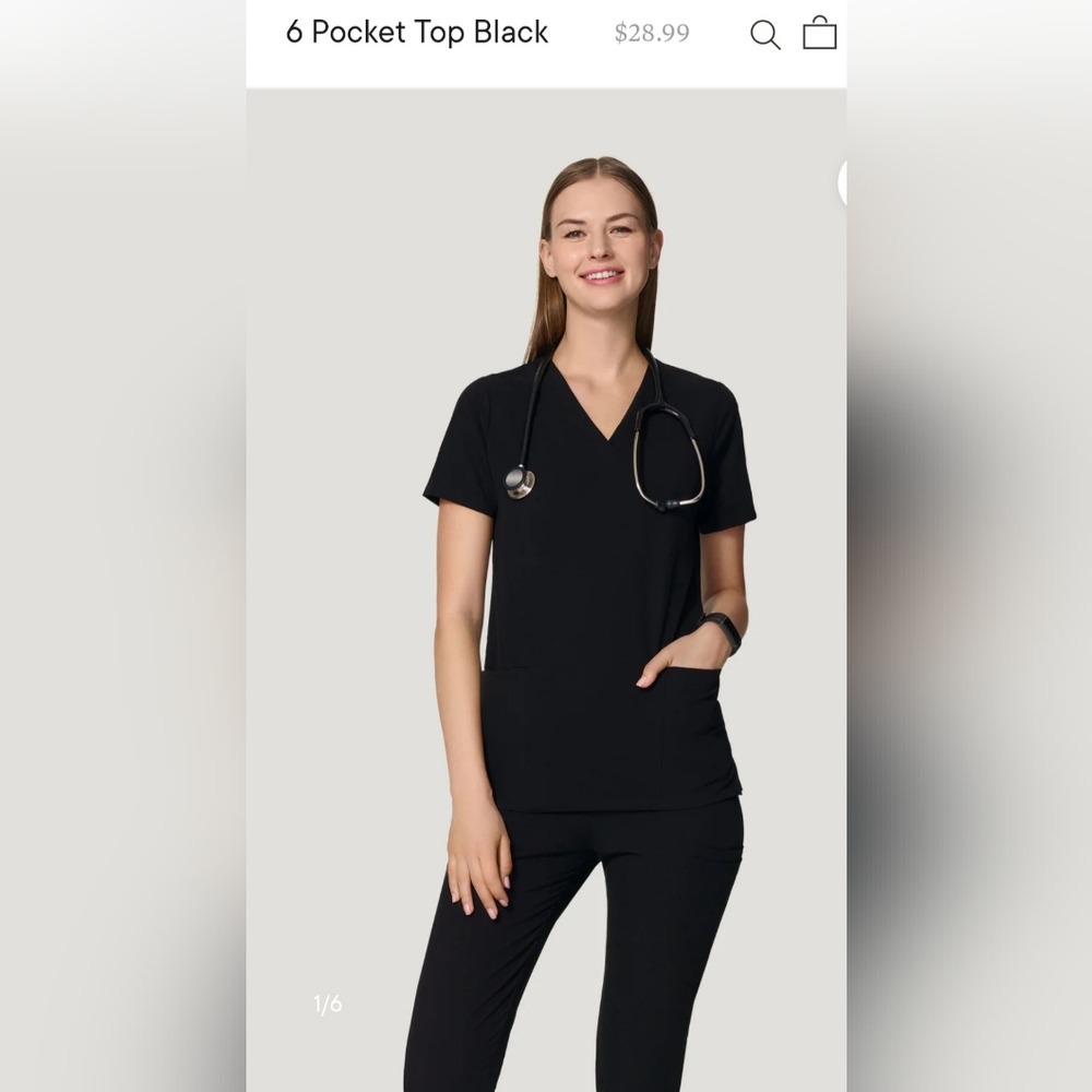 MANDAL SCRUB Set Size XS Tall Black